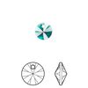 Drop 144pk emerald, Swarovski® 8mm pendant mini disk 6428 image number 0