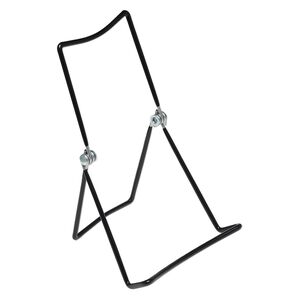 Display, vinyl and galvanized steel, black, 8 x 5 x 5 inches with easel and 1-1/4 inch lip. Sold individually.