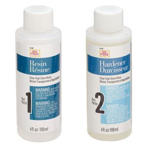 Epoxy, Mod Podge®, epoxy resin, 2-part resin. Sold per pkg of (2) 4-fluid ounce bottles.