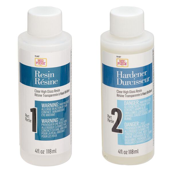 Epoxy, Mod Podge®, epoxy resin, 2-part resin. Sold per pkg of (2) 4-fluid ounce bottles. image number 0