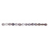 Mother-of-pearl shell 1pkg1, flat oval bead 15 inch purple steel 17x13mm-18x14mm image number 1