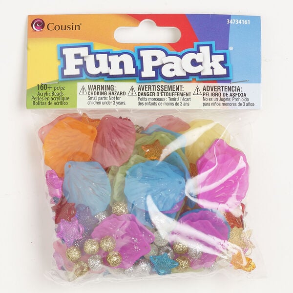 Focal / drop / bead kit 1pkg160, acrylic, mixed colors, 7mm-31x28mm mixed textured shapes. image number 0