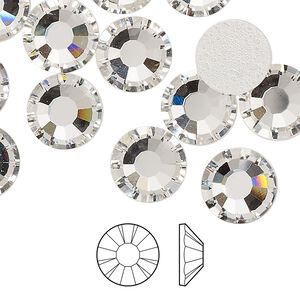 Flat back 96pk crystal foil back, Preciosa MAXIMA Czech crystal hotfix rhinestone 10.91-11.3mm chaton rose round SS48