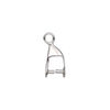 Bail, ice-pick, sterling silver, 13x5mm smooth, 5mm grip length. Sold individually. image number 1