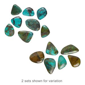 Turquoise 1pkg1, non-calibrated freeform cab 50g mix 20x18mm-35x31mm