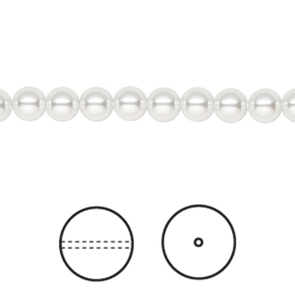 Pearl 500pk moonlight, Swarovski® 5mm round 5810 image number 0
