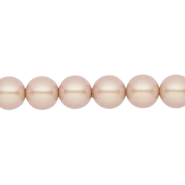 Pearl 25pk pearlescent pink, Preciosa Czech crystal 8mm round image number 0