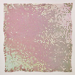 Sequin sheet, anodized aluminum, iris gold, 8-inch single-sided square with 3mm sequins, 1.5mm thick. Sold individually.