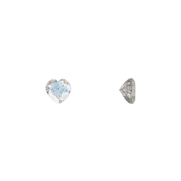 Labradorite 1pkg1, hand-cut faceted heart gem natural 6mm image number 0