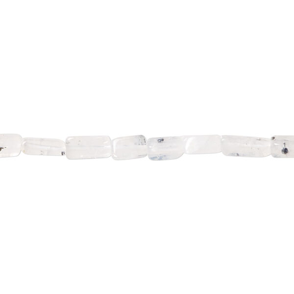 Rainbow moonstone 1pkg1, hand-cut square tube bead natural, 13 inch 4x3mm-6x4mm image number 0
