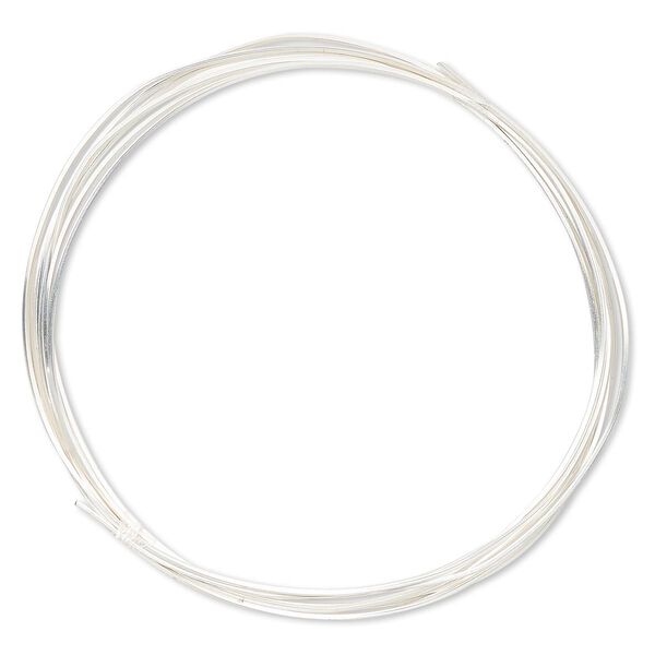 Wire, sterling silver-filled, half-hard, square, 22 gauge. Sold per 50-foot spool. image number 0