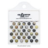 Bead counter set, plastic, white, measures 3, 4, 6 and 8mm beads, 4x3 inches with slider. Sold per 4-piece set. image number 1