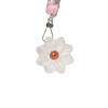 Light rose quartz / garnet 1pkg1, top-drilled hand-cut 1sided carved flower bead natural, 16mm image number 0