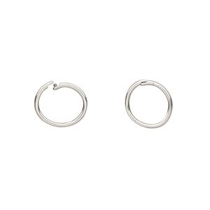 Loop Lock™, JBB Findings, antique silver-plated brass, 10mm round. Sold per pkg of 4.