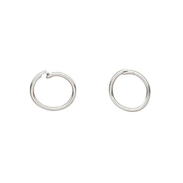 Loop Lock™, JBB Findings, antique silver-plated brass, 10mm round. Sold per pkg of 4. image number 0