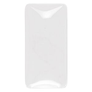 Cabochon, glass, transparent clear, 38x19mm non-calibrated rectangle. Sold per pkg of 4.