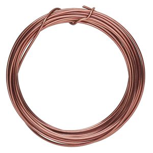 Wire, ParaWire™, antiqued copper, round, 16 gauge. Sold per 15-foot section.
