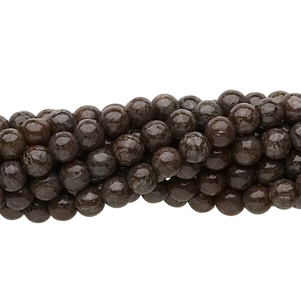 Brown snowflake jasper 1pkg10, round bead natural C grade, 15.5-16 inch 4mm image number 0