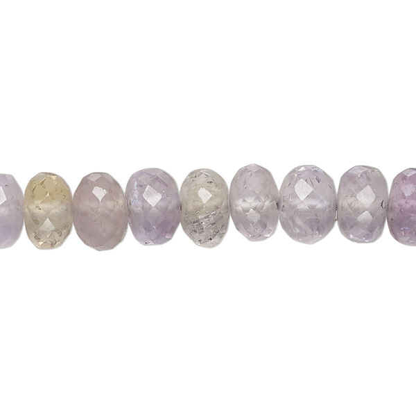 Bead, amethyst / citrine / ametrine (natural/heated), 8x5mm-8x6mm hand-cut micro-faceted rondelle, C grade, Mohs hardness 7. Sold per 14-inch strand, approximately 70 beads. image number 0