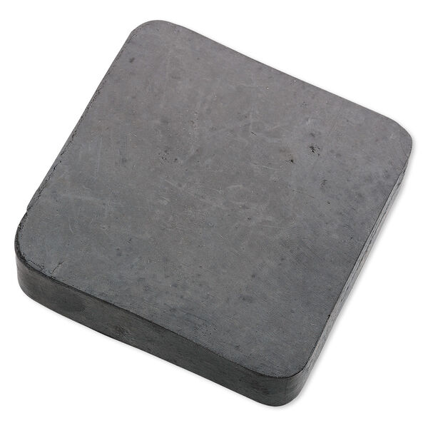 Block, rubber, black, 4 x 4 x 1 inches. Sold individually. image number 0