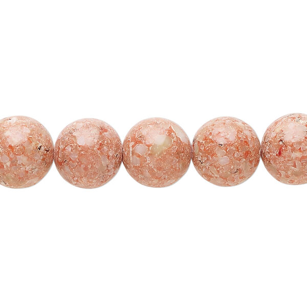 Multi-gemstone / mother-of-pearl shell / resin 1pkg1, round bead 15 inch 9-11mm image number 0