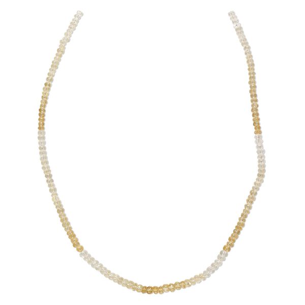 Citrine 1pkg1, hand-cut faceted rondelle bead 15.5-16 inch 4x3mm image number 0