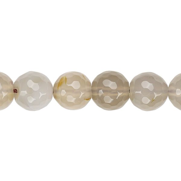 Agate 1pkg1, faceted round bead 15 inch 10mm image number 0