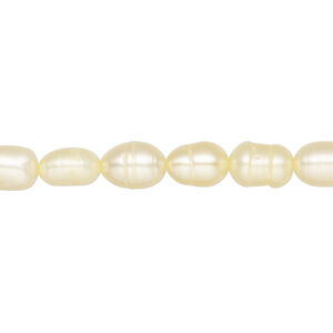 Freshwater pearl 1pkg1 rice, 15 inch jonquil 5-6mm cultured