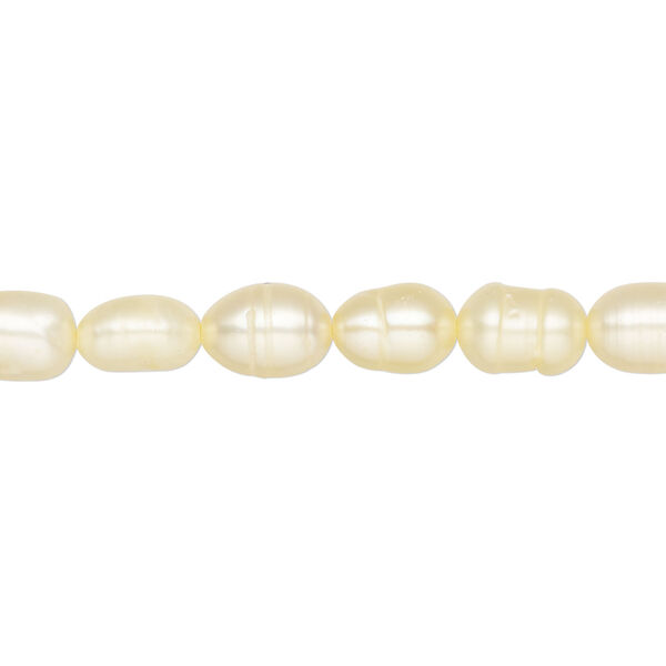 Freshwater pearl 1pkg1 rice, 15 inch jonquil 5-6mm cultured image number 0