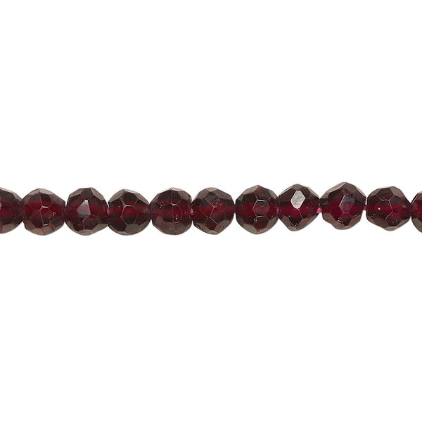 Rhodolite garnet 1pkg1, faceted uneven round bead, 13 inch 4-5mm image number 0