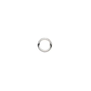 Jump ring, sterling silver, 7mm soldered round, 5mm inside diameter, 17 gauge. Sold per pkg of 20.