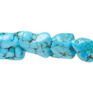 Magnesite 1pkg1, tumbled nugget bead 15 inch medium