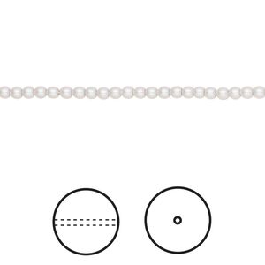 Pearl 100pk iridescent dove grey, Crystal Passions® 2mm round 5810