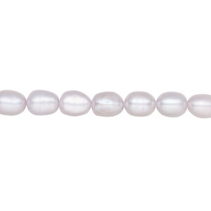Freshwater pearl 1pkg1 rice, 15.5-16 inch pale violet 5mm cultured