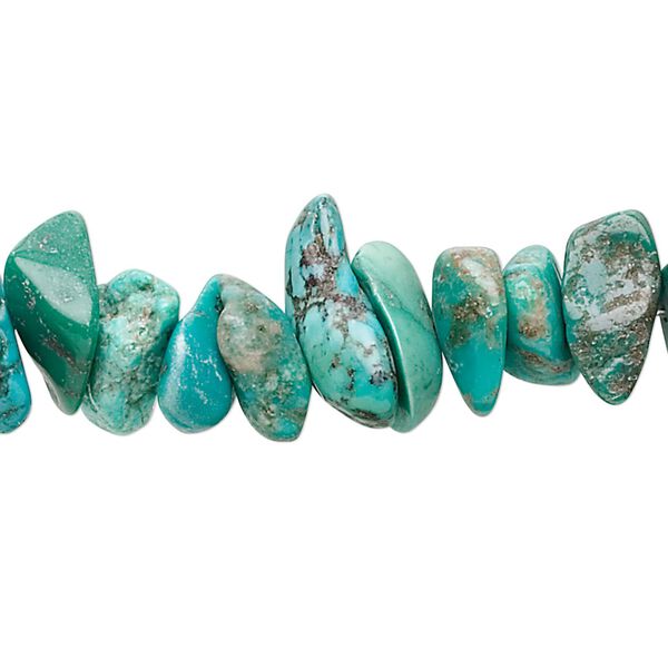 Turquoise 1pkg1, chip bead 15 inch large image number 0