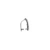 Bail, ice-pick, antiqued sterling silver, 11x7.5mm single-sided fleur-de-lis, 8mm grip length. Sold individually. image number 1