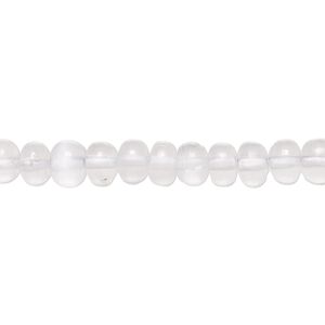 Selenite 1pkg1, rondelle bead 8 inch 6x3mm-6.5x5mm