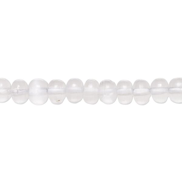 Selenite 1pkg1, rondelle bead 8 inch 6x3mm-6.5x5mm image number 0