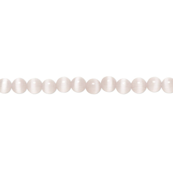 Bead, cat's eye glass (fiber optic glass), lavender, 4mm round, quality grade. Sold per 15-1/2" to 16" strand. image number 0