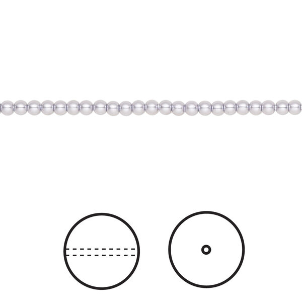 Pearl 100pk lavender, Crystal Passions® 2mm round 5810 image number 0