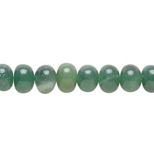 Forest green chalcedony 1pkg1, hand-cut rondelle bead 14 inch 8x4mm-9x7mm