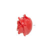Bead, resin, red, 19x19mm half-drilled rose. Sold per pkg of 2. image number 1