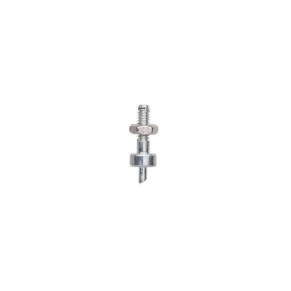 Replacement pin, EUROTOOL®, tempered steel, silver and grey, 1.25mm round punch. Sold per pkg of 5. image number 0