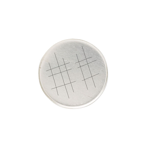 Bezel cup, sterling silver, solid back, 20mm unpolished round. Sold per pkg of 2. image number 0