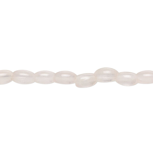 Rose quartz 1pkg1, oval bead natural, 15 inch 5x4mm-7x4mm image number 0