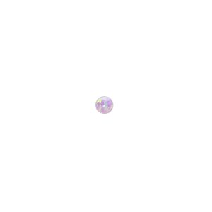 Cabochon, "opal" (silica and epoxy) (man-made), lavender, 4mm calibrated round. Sold per pkg of 4.