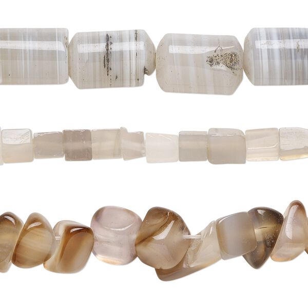 Multi-agate 1pkg3, mixed shape bead 15 inch mix 4x4mm-13x9mm image number 0
