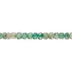 Emerald / beryl 1pkg1, hand-cut faceted rondelle bead 14 inch 4x2mm-5x4mm