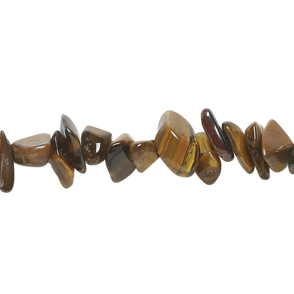 Bead 1pk tigereye, natural, medium chip 32 inch image number 0