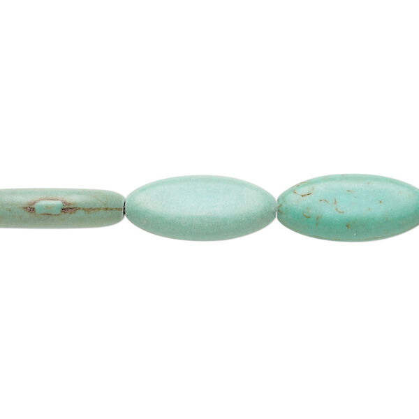 Magnesite 1pkg1, flat oval bead 15 inch 15x7mm-16x8mm image number 0
